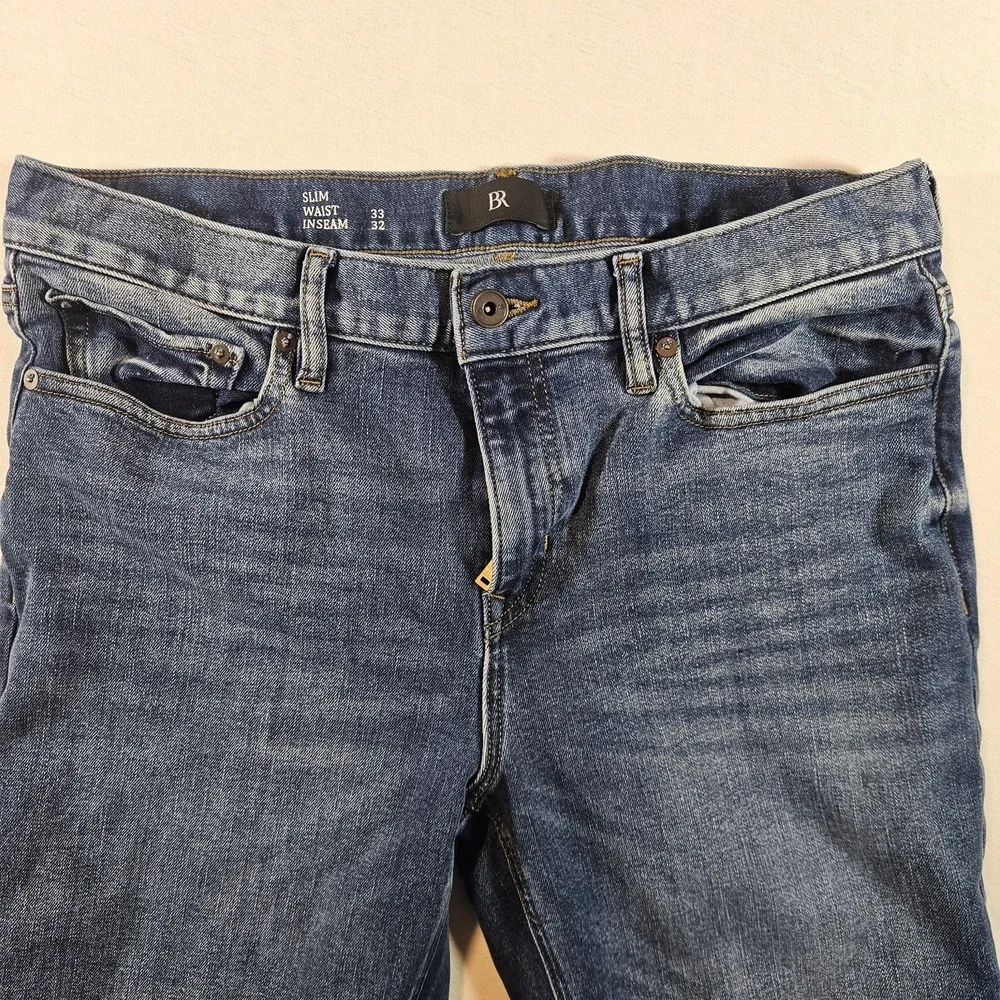 Banana Republic Jeans Slim‎ Fit Men's 33x32 Medium Wash Straight Leg BR